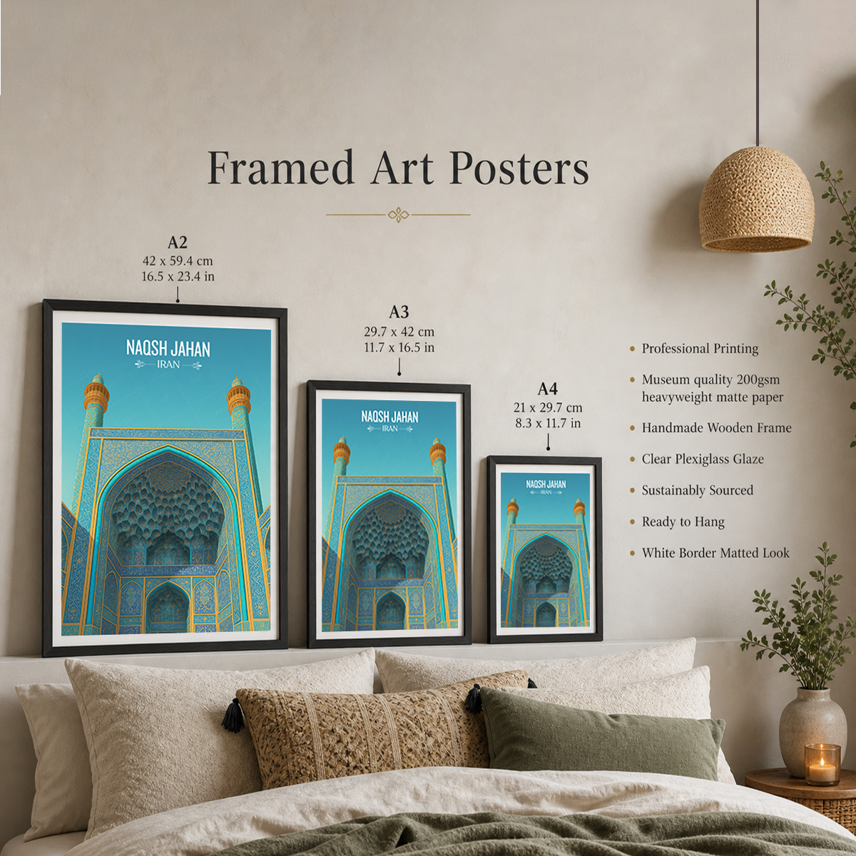 Naqsh-e-Jahan - Iran - Travel Art Wall Deco Poster - Art Print - Travel Art Poster