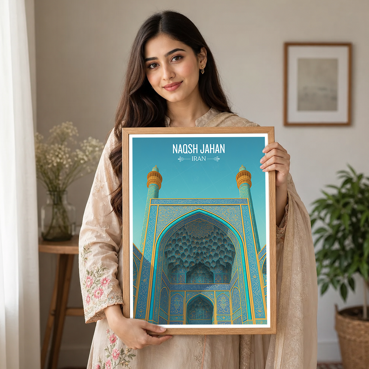 Naqsh-e-Jahan - Iran - Travel Art Wall Deco Poster - Art Print - Travel Art Poster