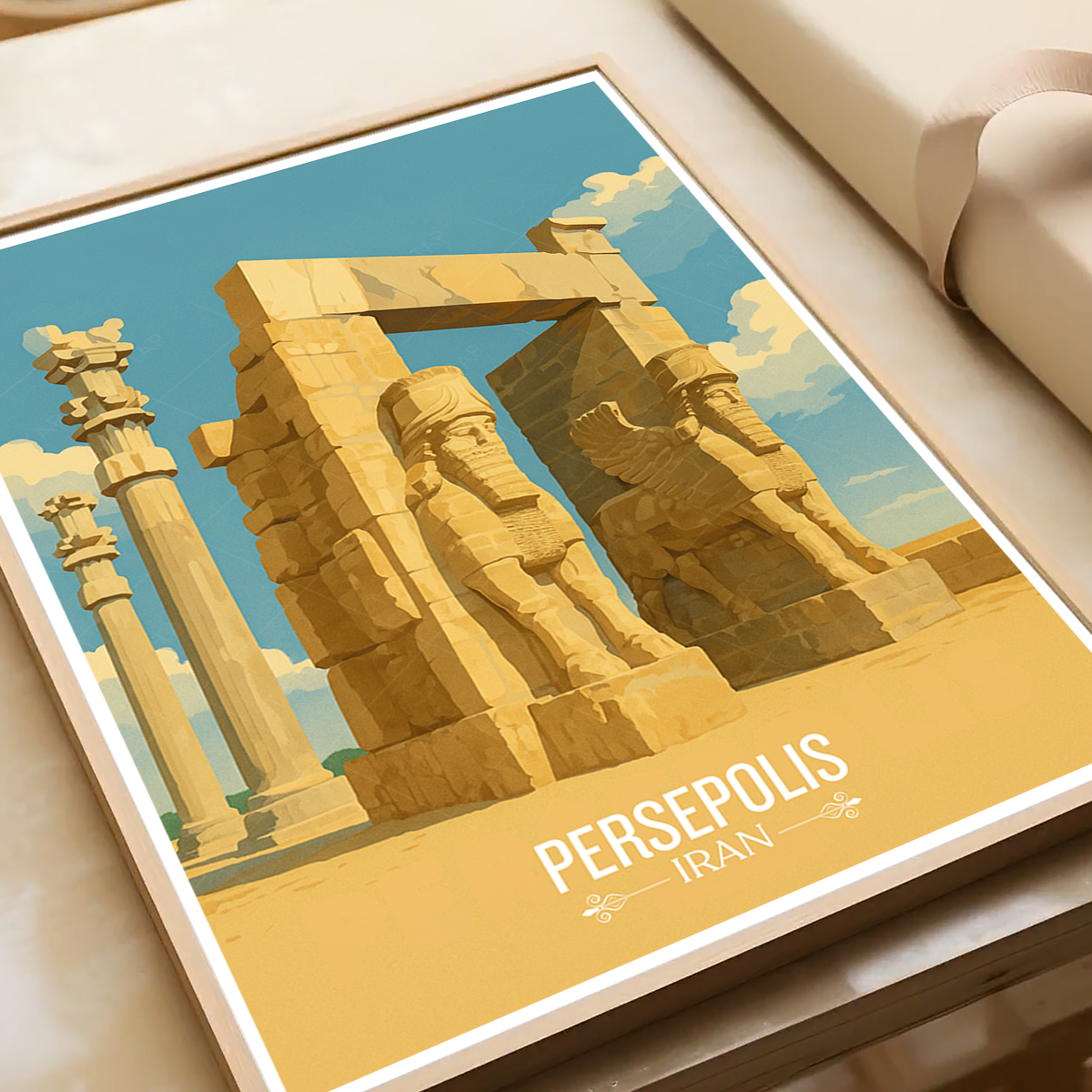 Perspolis - Iran - Travel Art Wall Deco Poster - Art Print - Travel Art Poster