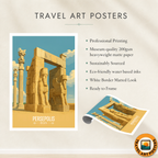 Perspolis - Iran - Travel Art Wall Deco Poster - Art Print - Travel Art Poster