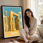 Perspolis - Iran - Travel Art Wall Deco Poster - Art Print - Travel Art Poster