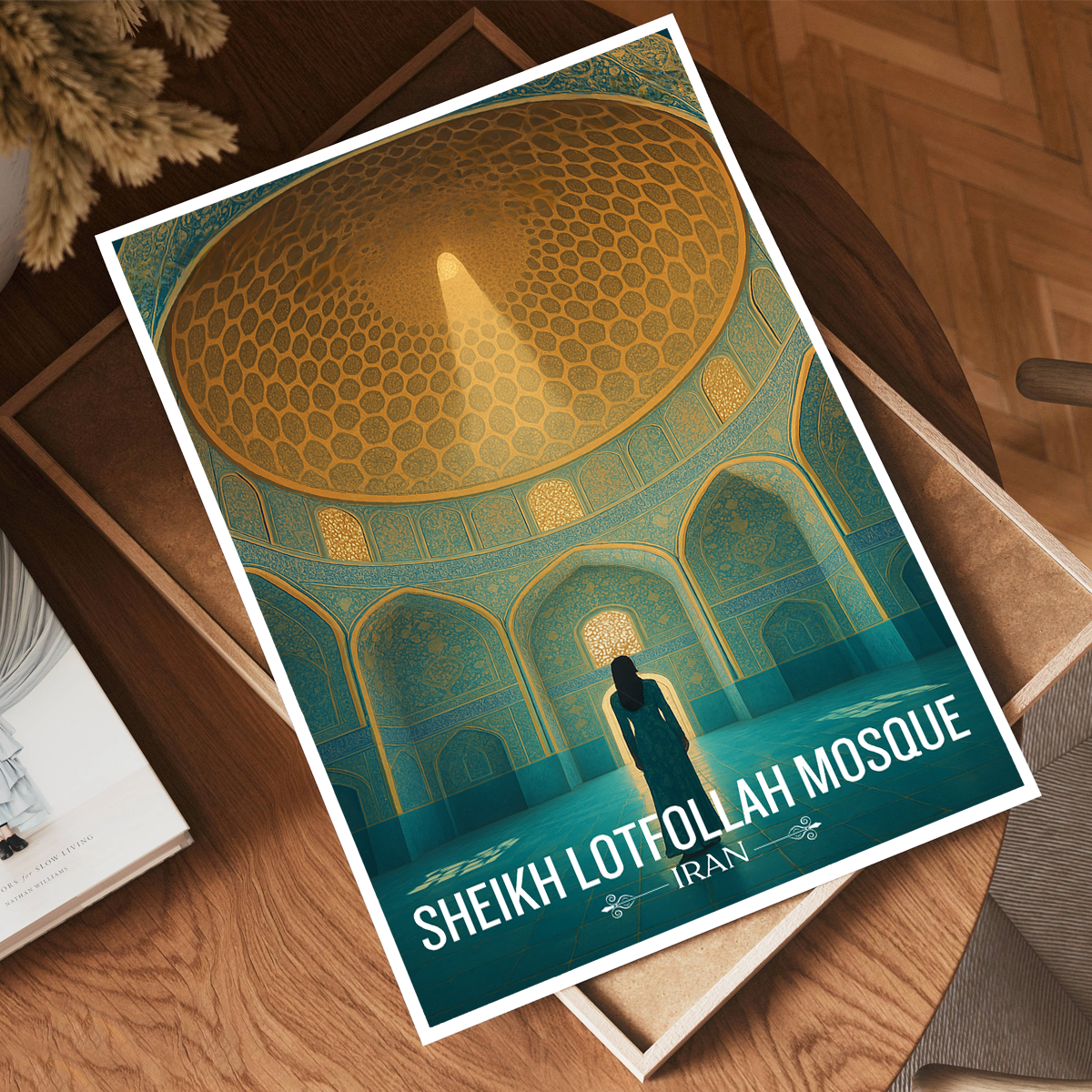 Sheikh Lotfollah Mosque - Iran - Travel Art Wall Deco Poster - Art Print - Travel Art Poster