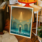 Sheikh Lotfollah Mosque - Iran - Travel Art Wall Deco Poster - Art Print - Travel Art Poster