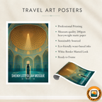Sheikh Lotfollah Mosque - Iran - Travel Art Wall Deco Poster - Art Print - Travel Art Poster
