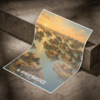 Al-Ahwar Marshes - Iraq - Travel Art Wall Deco Poster - Art Print - Travel Art Poster