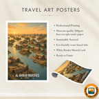 Al-Ahwar Marshes - Iraq - Travel Art Wall Deco Poster - Art Print - Travel Art Poster