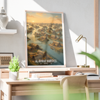 Al-Ahwar Marshes - Iraq - Travel Art Wall Deco Poster - Art Print - Travel Art Poster