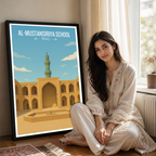 Al-Mustansiriya School - Iraq - Travel Art Wall Deco Poster - Art Print - Travel Art Poster