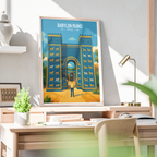 Babylon Ruins - Iraq - Travel Art Wall Deco Poster - Art Print - Travel Art Poster