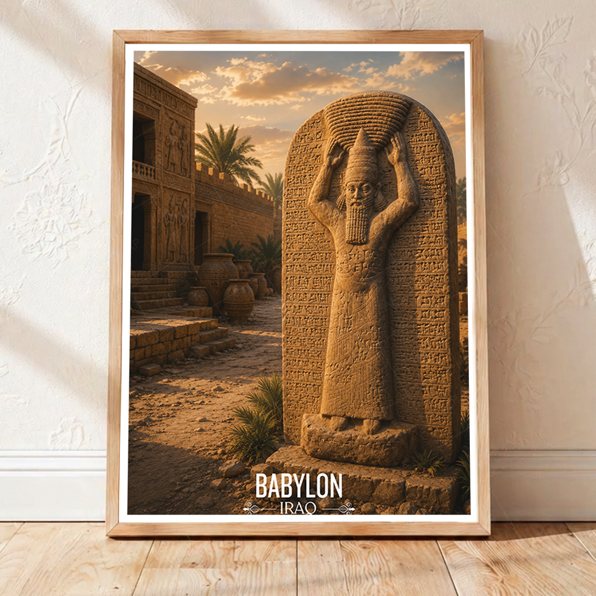 Babylon - Iraq - Travel Art Wall Deco Poster - Art Print - Travel Art Poster