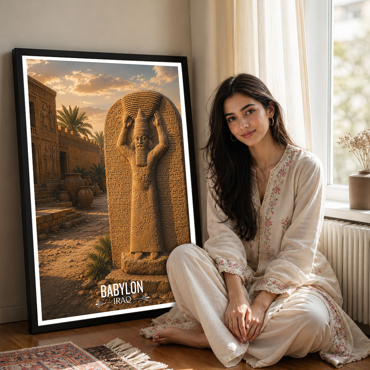 Babylon - Iraq - Travel Art Wall Deco Poster - Art Print - Travel Art Poster