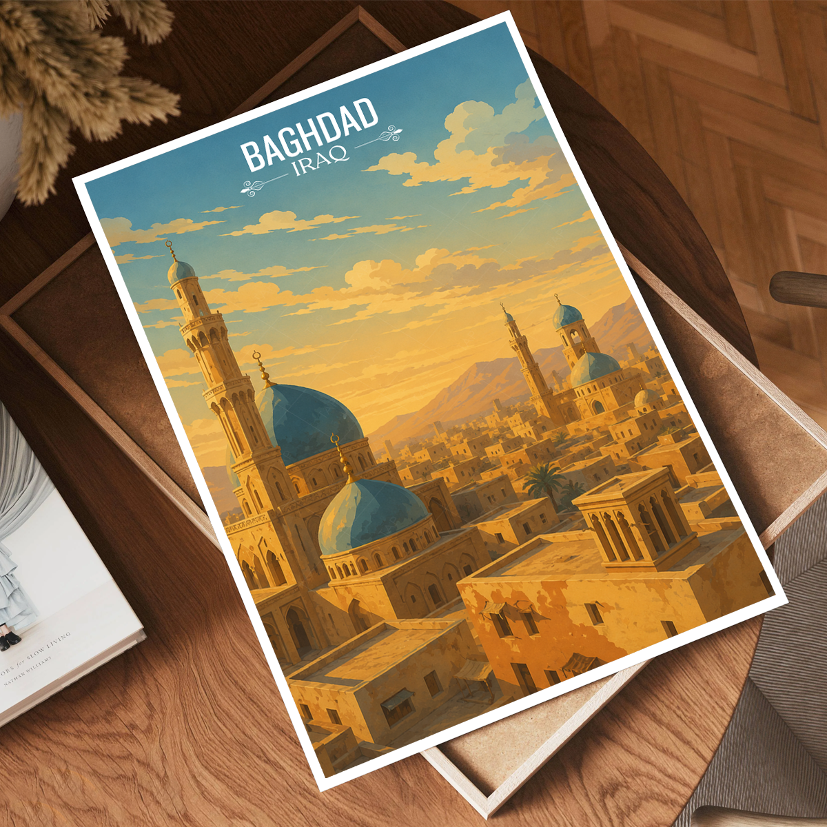 Baghdad - Iraq - Travel Art Wall Deco Poster - Art Print - Travel Art Poster
