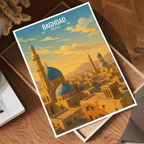 Baghdad - Iraq - Travel Art Wall Deco Poster - Art Print - Travel Art Poster