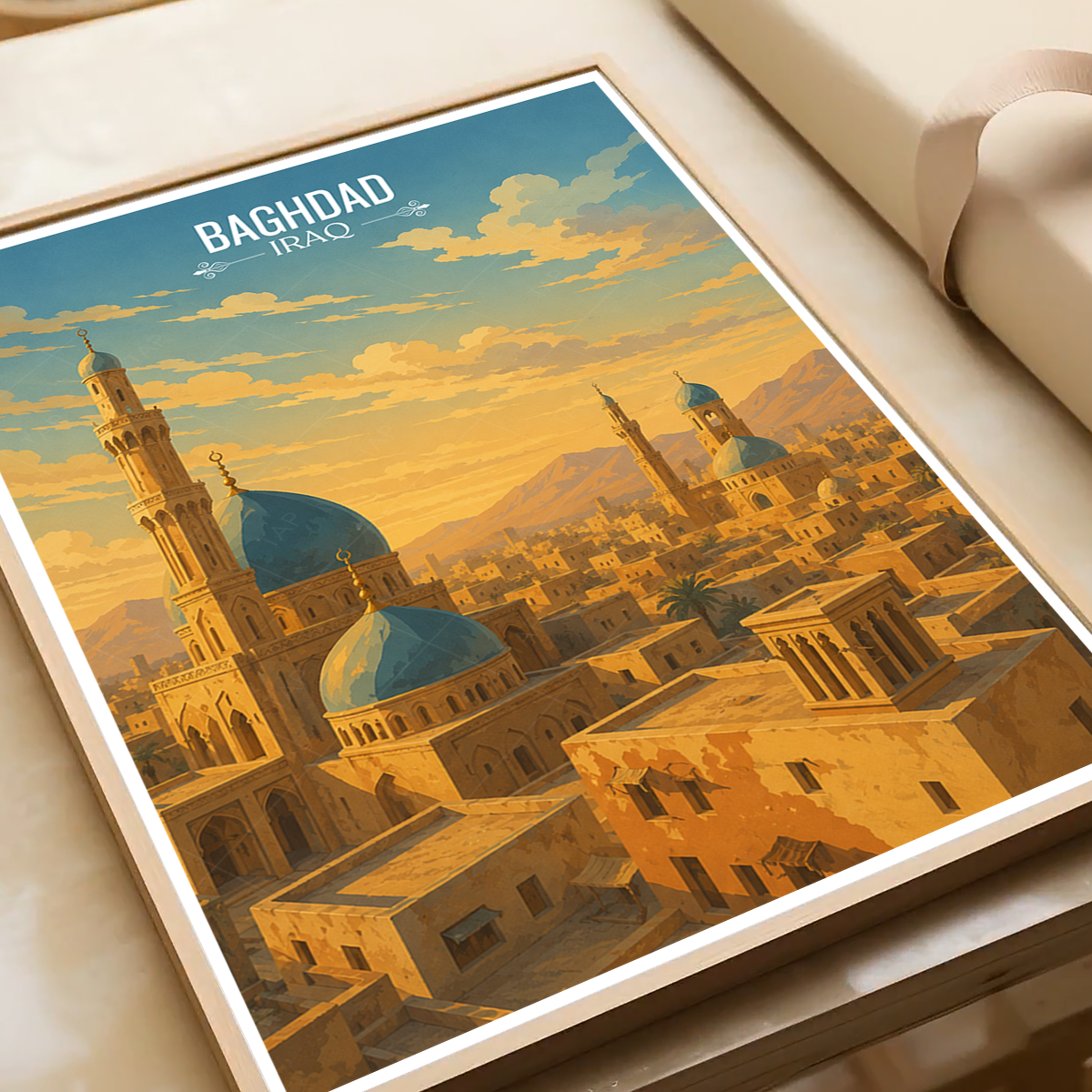 Baghdad - Iraq - Travel Art Wall Deco Poster - Art Print - Travel Art Poster