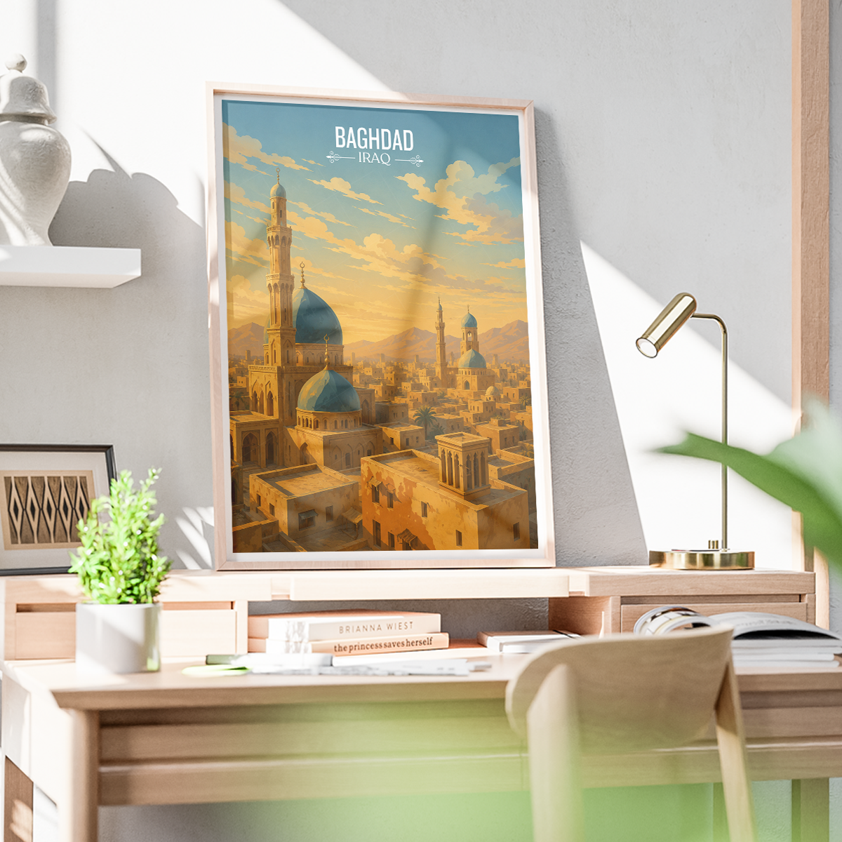 Baghdad - Iraq - Travel Art Wall Deco Poster - Art Print - Travel Art Poster