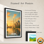 Baghdad Sunet - Iraq - Travel Art Wall Deco Poster - Art Print - Travel Art Poster