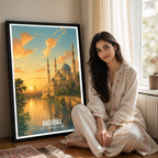 Baghdad Sunet - Iraq - Travel Art Wall Deco Poster - Art Print - Travel Art Poster