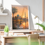 Baghdad Mosque - Iraq - Travel Art Wall Deco Poster - Art Print - Travel Art Poster