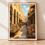 Baghdad Market - Iraq - Travel Art Wall Deco Poster - Art Print - Travel Art Poster