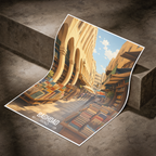 Baghdad Market - Iraq - Travel Art Wall Deco Poster - Art Print - Travel Art Poster