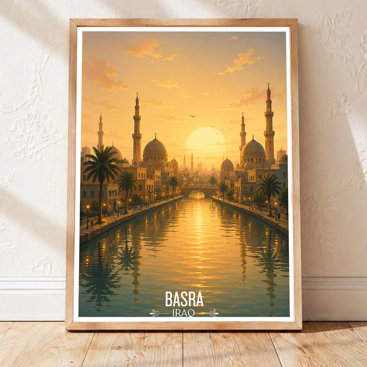 Basra - Iraq - Travel Art Wall Deco Poster - Art Print - Travel Art Poster