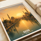 Basra - Iraq - Travel Art Wall Deco Poster - Art Print - Travel Art Poster