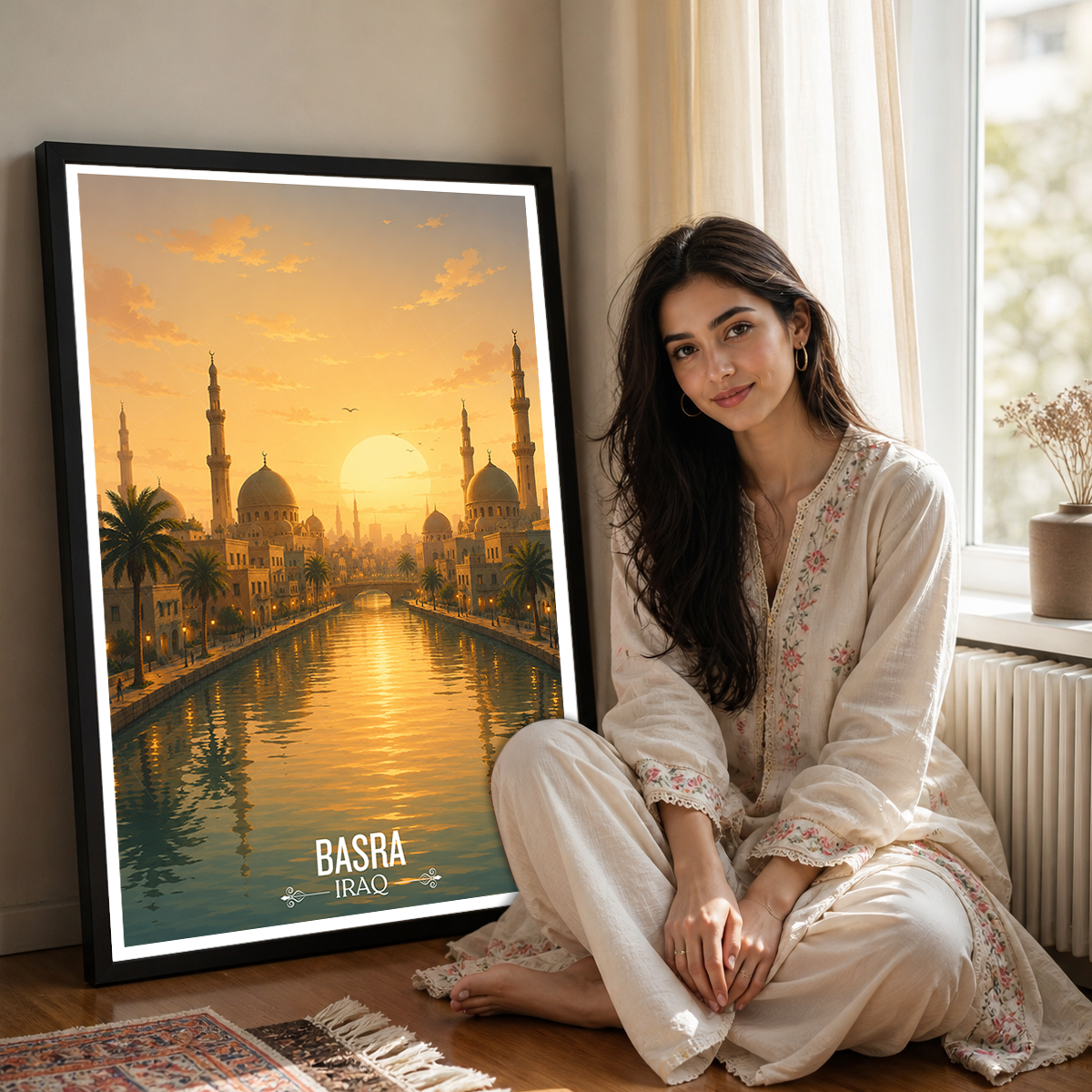 Basra - Iraq - Travel Art Wall Deco Poster - Art Print - Travel Art Poster