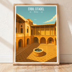 Erbil Citadel - Iraq - Travel Art Wall Deco Poster - Art Print - Travel Art Poster
