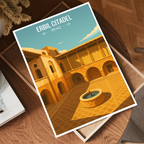 Erbil Citadel - Iraq - Travel Art Wall Deco Poster - Art Print - Travel Art Poster