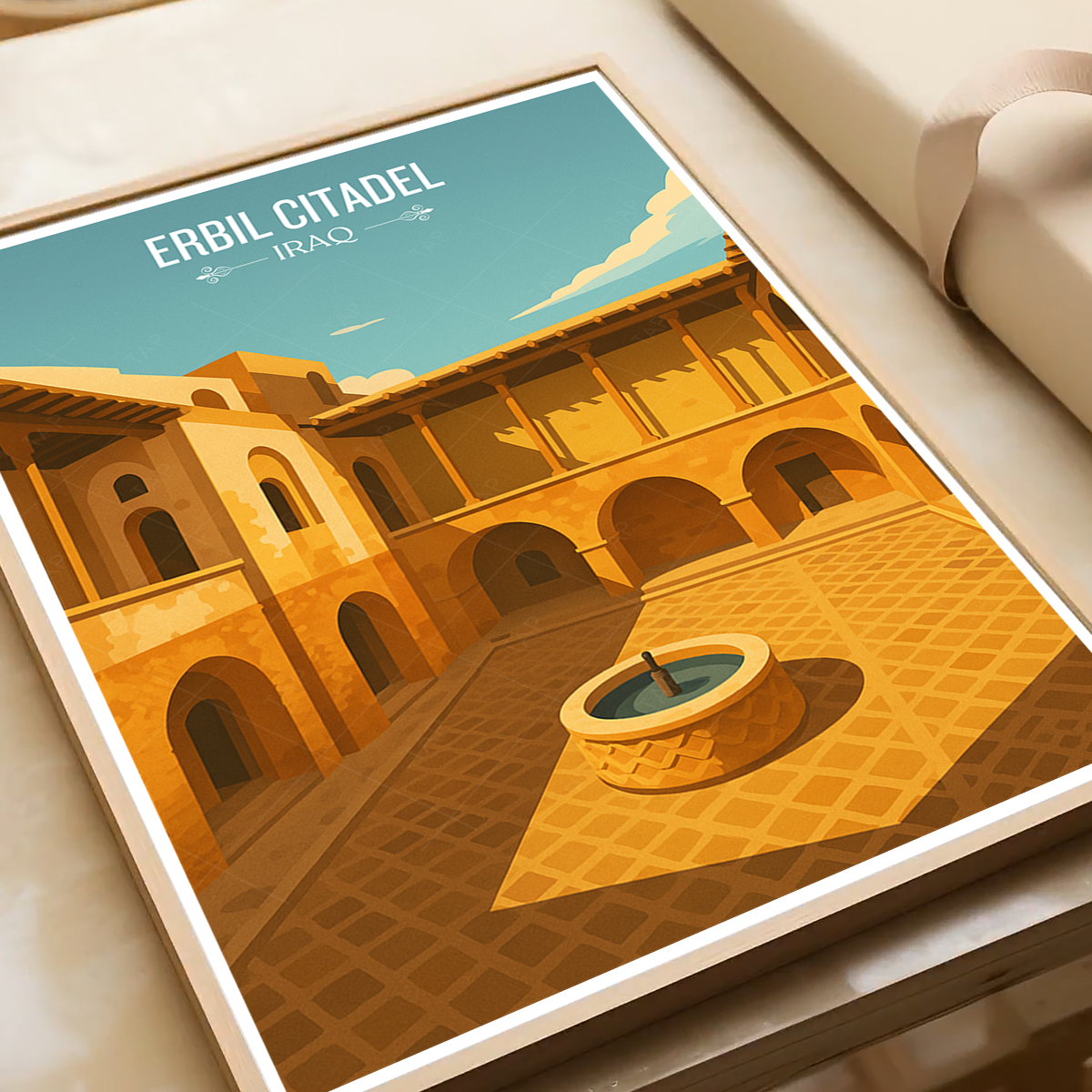 Erbil Citadel - Iraq - Travel Art Wall Deco Poster - Art Print - Travel Art Poster