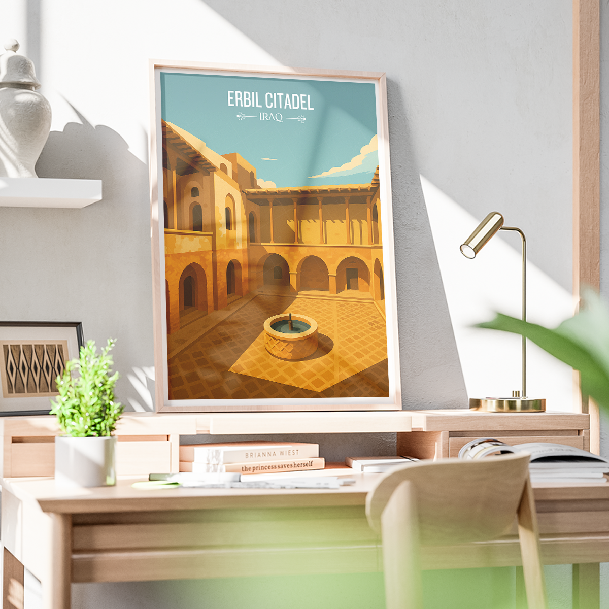 Erbil Citadel - Iraq - Travel Art Wall Deco Poster - Art Print - Travel Art Poster