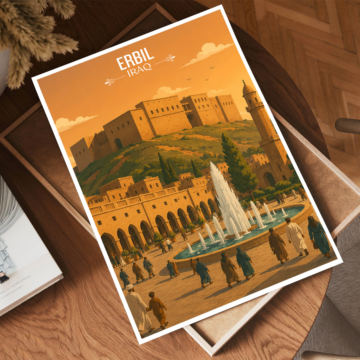 Erbil - Iraq - Travel Art Wall Deco Poster - Art Print - Travel Art Poster