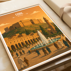 Erbil - Iraq - Travel Art Wall Deco Poster - Art Print - Travel Art Poster