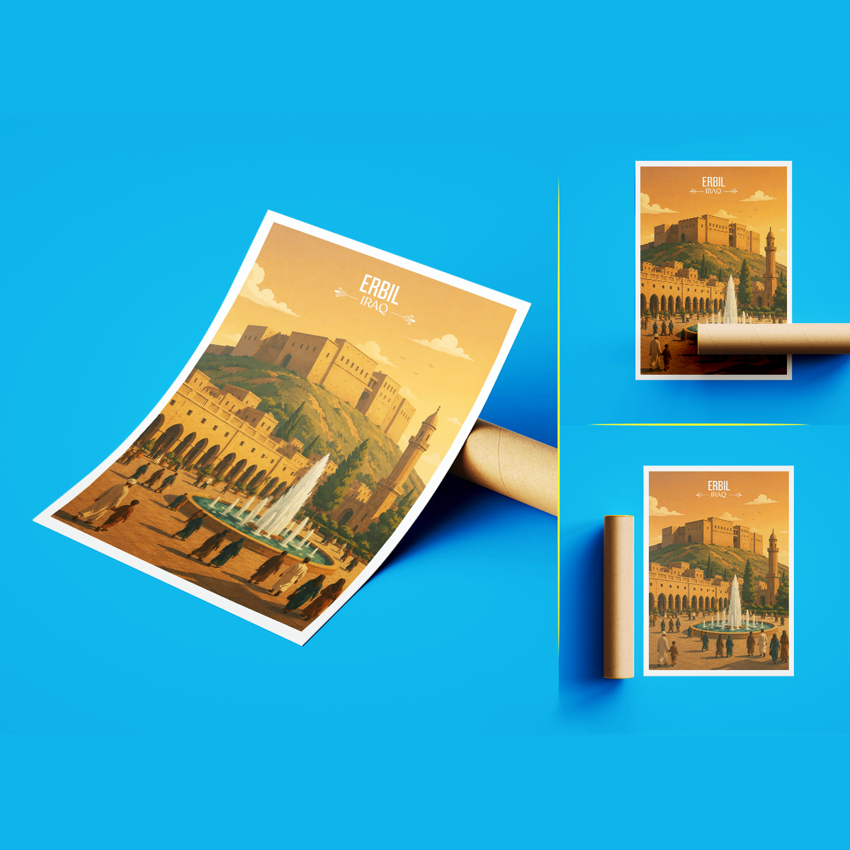 Erbil - Iraq - Travel Art Wall Deco Poster - Art Print - Travel Art Poster