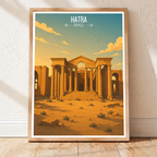 Hatra - Iraq - Travel Art Wall Deco Poster - Art Print - Travel Art Poster