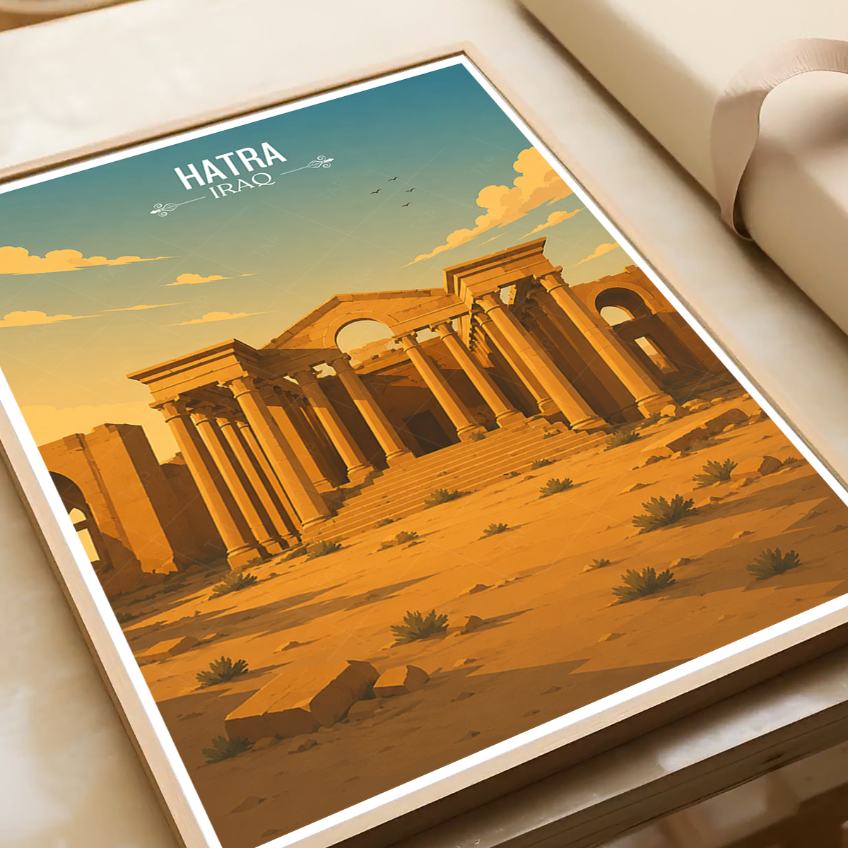 Hatra - Iraq - Travel Art Wall Deco Poster - Art Print - Travel Art Poster