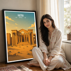 Hatra - Iraq - Travel Art Wall Deco Poster - Art Print - Travel Art Poster