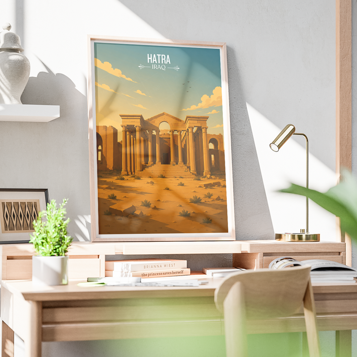 Hatra - Iraq - Travel Art Wall Deco Poster - Art Print - Travel Art Poster