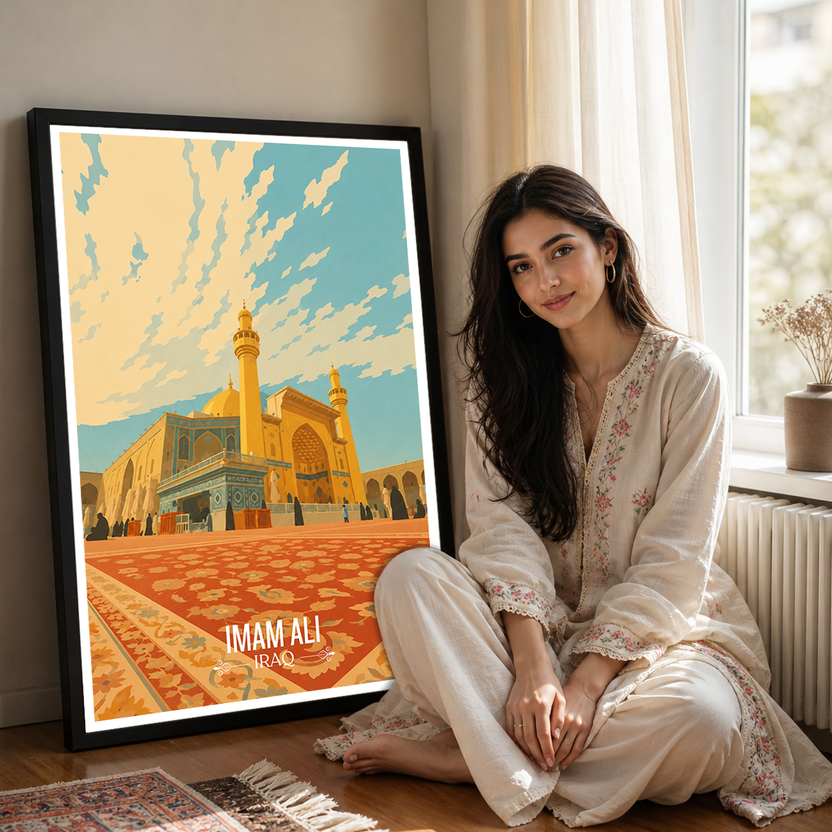 Imam Ali Roza - Iraq - Travel Art Wall Deco Poster - Art Print - Travel Art Poster