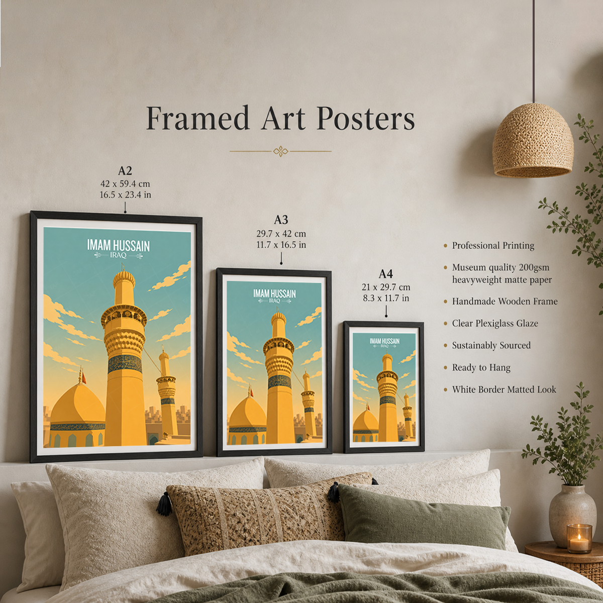 Imam Hussain Roza - Iraq - Travel Art Wall Deco Poster - Art Print - Travel Art Poster