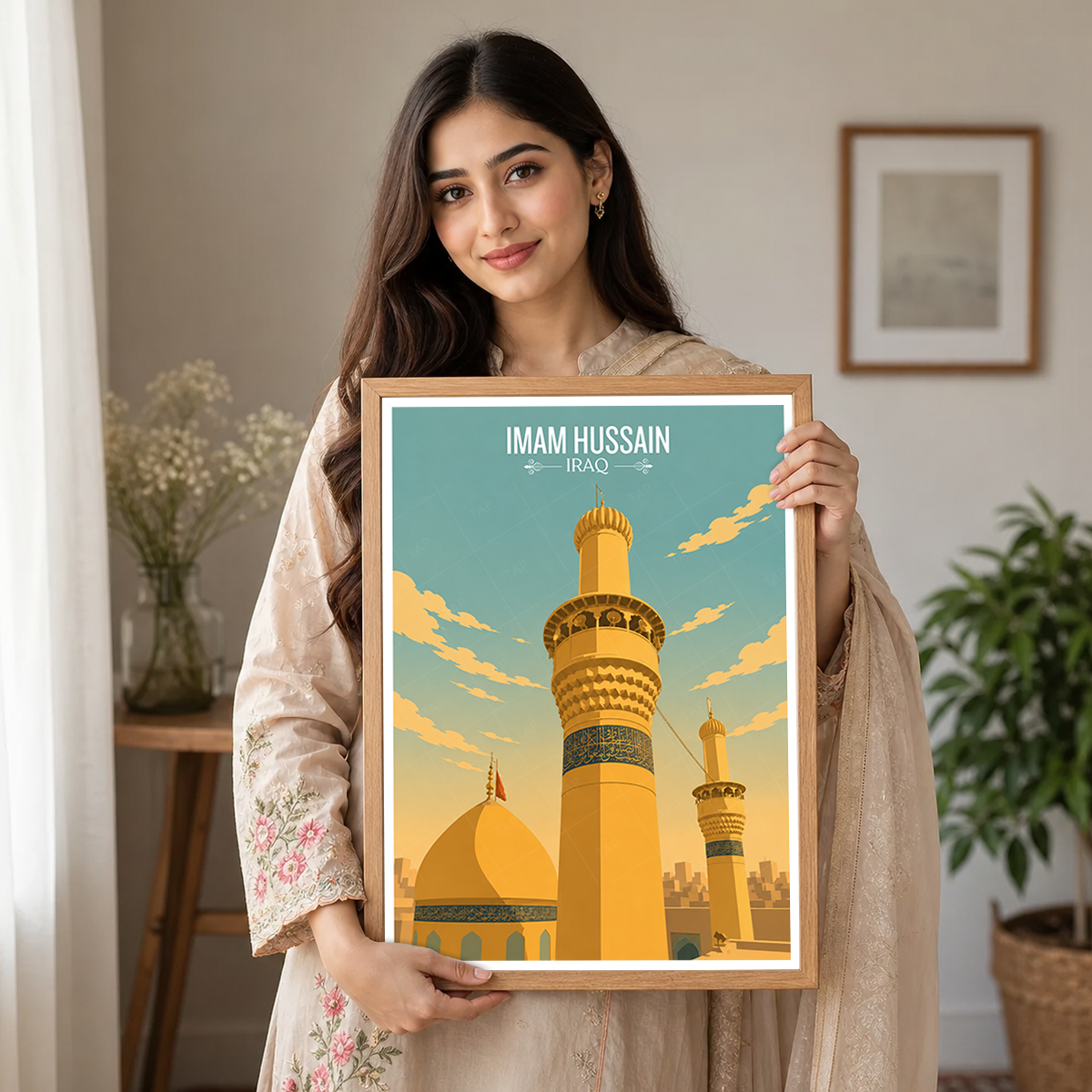 Imam Hussain Roza - Iraq - Travel Art Wall Deco Poster - Art Print - Travel Art Poster