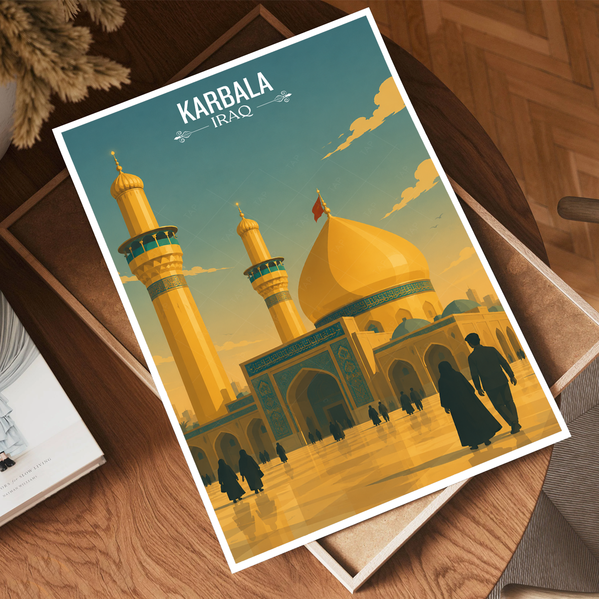 Karbala Place of Martyrdom - Iraq - Travel Art Wall Deco Poster - Art Print - Travel Art Poster