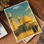 Karbala Place of Martyrdom - Iraq - Travel Art Wall Deco Poster - Art Print - Travel Art Poster