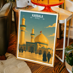 Karbala Place of Martyrdom - Iraq - Travel Art Wall Deco Poster - Art Print - Travel Art Poster