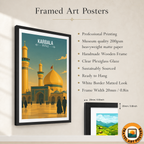 Karbala Place of Martyrdom - Iraq - Travel Art Wall Deco Poster - Art Print - Travel Art Poster