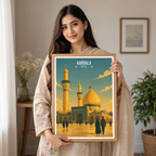 Karbala Place of Martyrdom - Iraq - Travel Art Wall Deco Poster - Art Print - Travel Art Poster