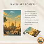 Karbala Place of Sacrifice - Iraq - Travel Art Wall Deco Poster - Art Print - Travel Art Poster
