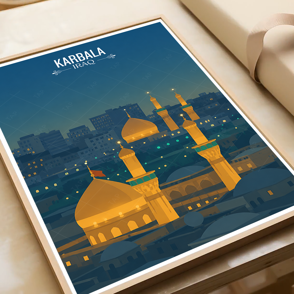 Karbala - Iraq - Travel Art Wall Deco Poster - Art Print - Travel Art Poster