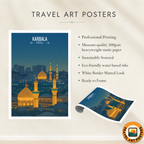 Karbala - Iraq - Travel Art Wall Deco Poster - Art Print - Travel Art Poster