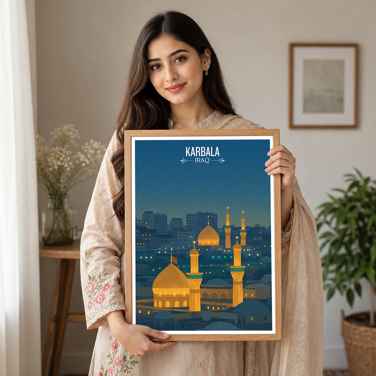 Karbala - Iraq - Travel Art Wall Deco Poster - Art Print - Travel Art Poster